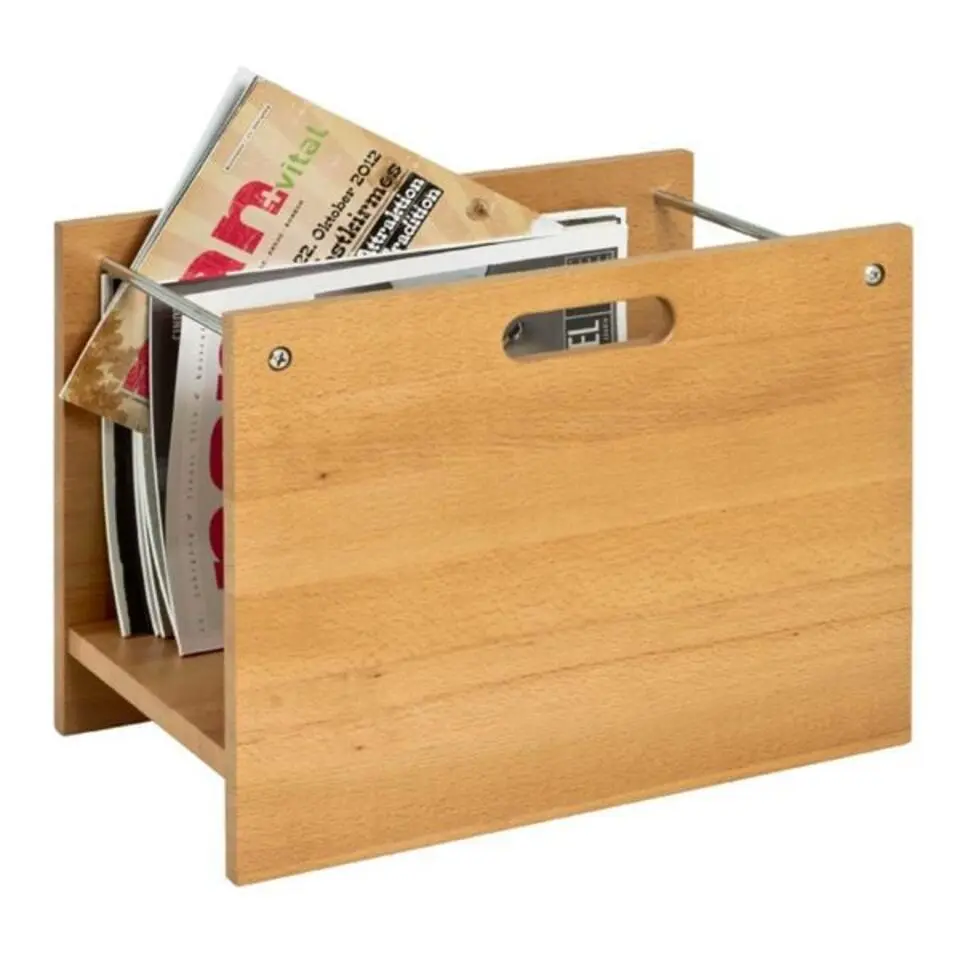 Tijdschriftenrek - 40 x 25 x 30 cm - Beukenhout
