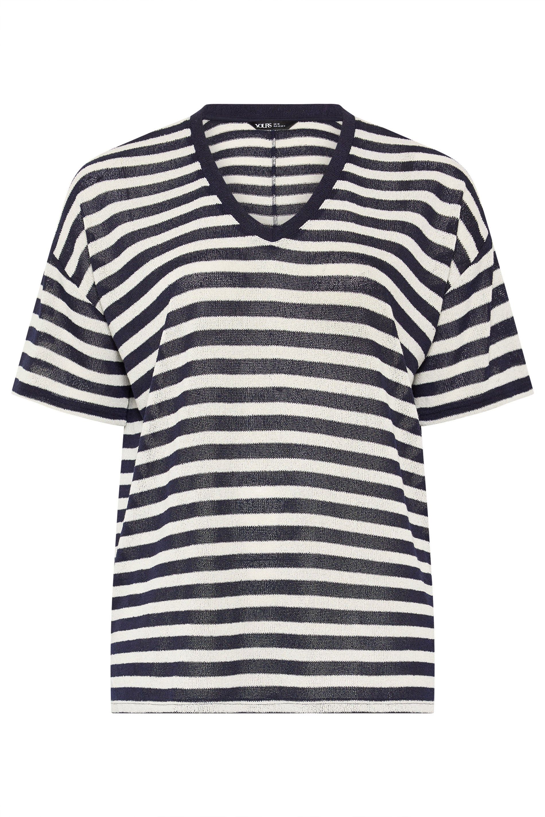 Yours Stripe Knitted T-Shirt