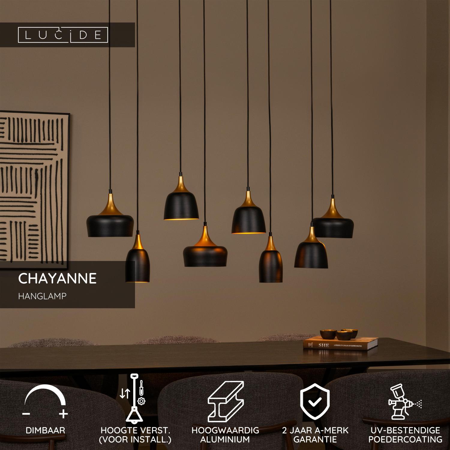 Lucide CHAYANNE Hanglamp - Zwart