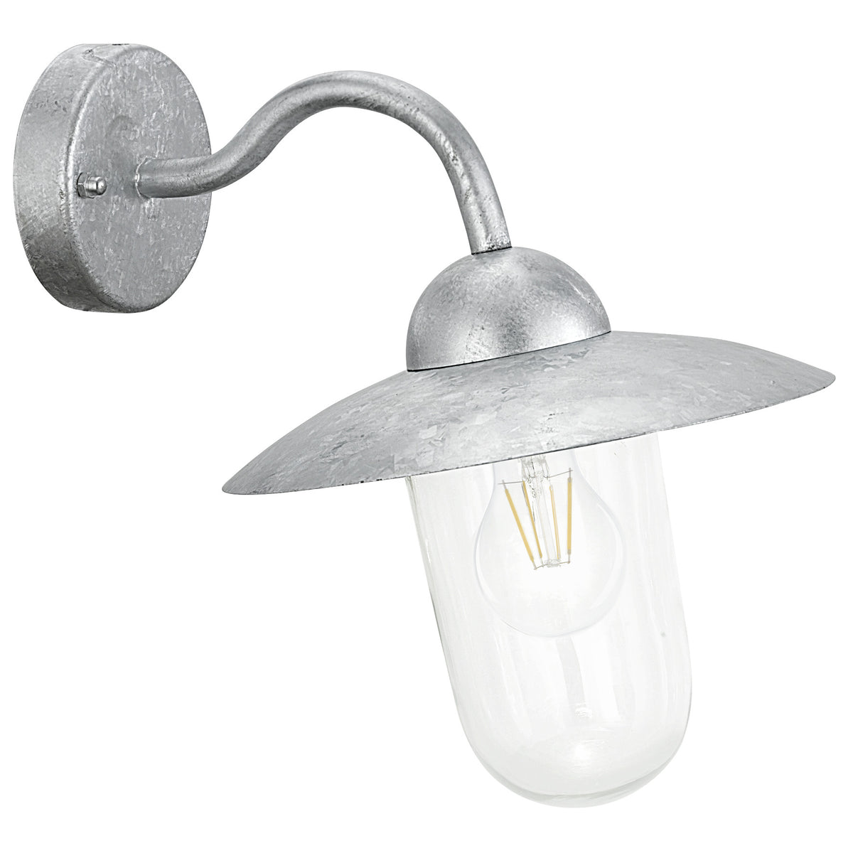 EGLO wandlamp buiten Milton - e27 - 31 cm - grijs
