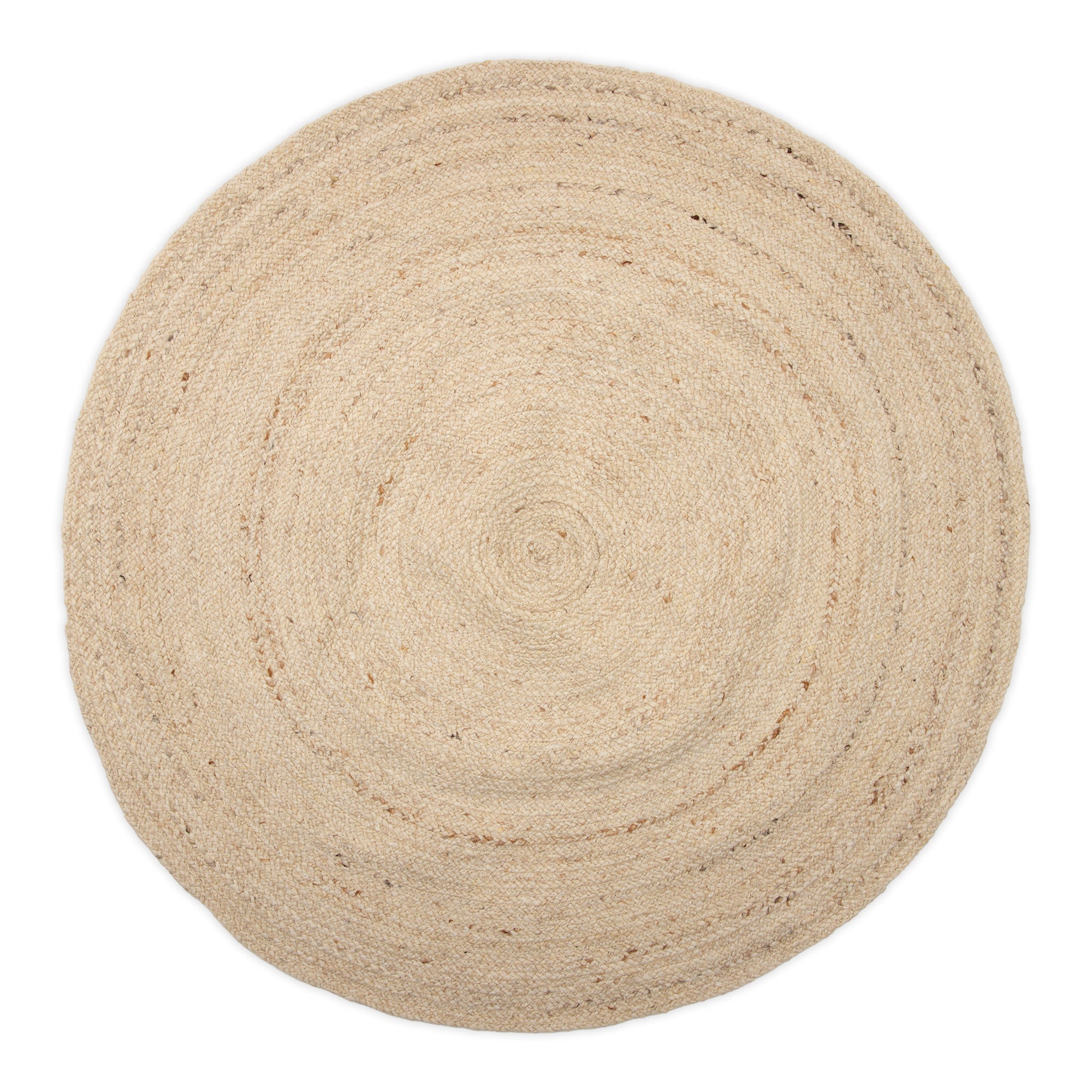 Mrcarpet Rond wollen vloerkleed labyrint beige ivoor 240 rond