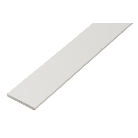 Flachstange, LxBxH: 2000 x 30 x 3 mm, weiß
