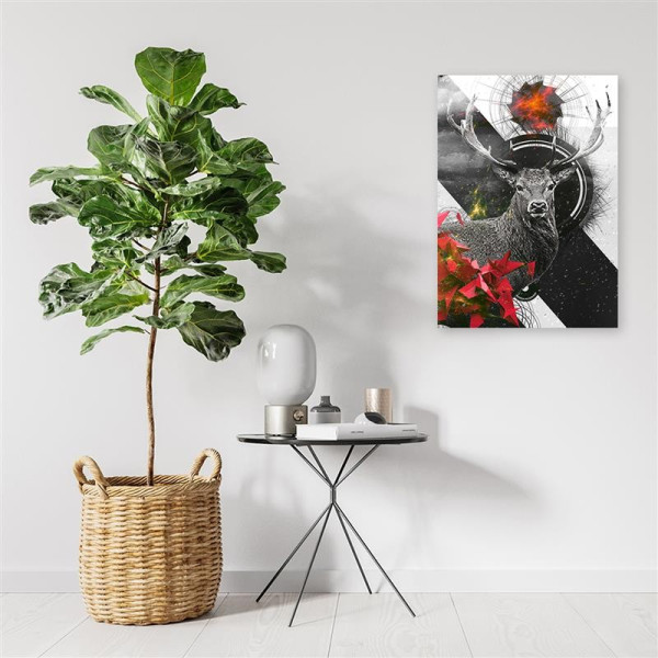 Feeby Obraz Abstrakcyjny jeleń i kształty 40x60