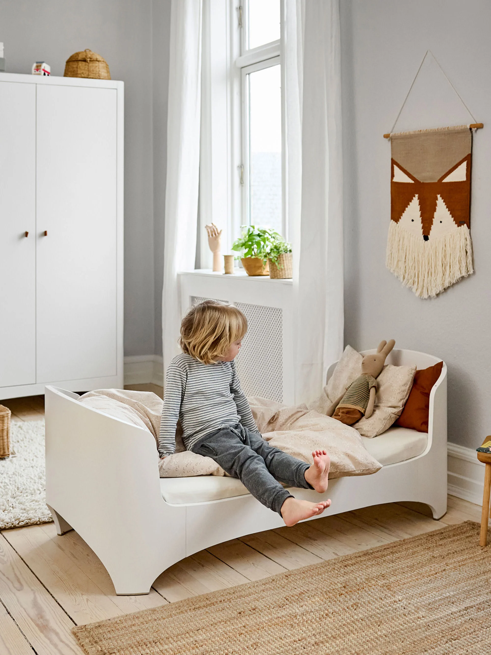Holz-Baby-Juniorbett Leander Classic mit Erweiterung, 70 x 150 cm