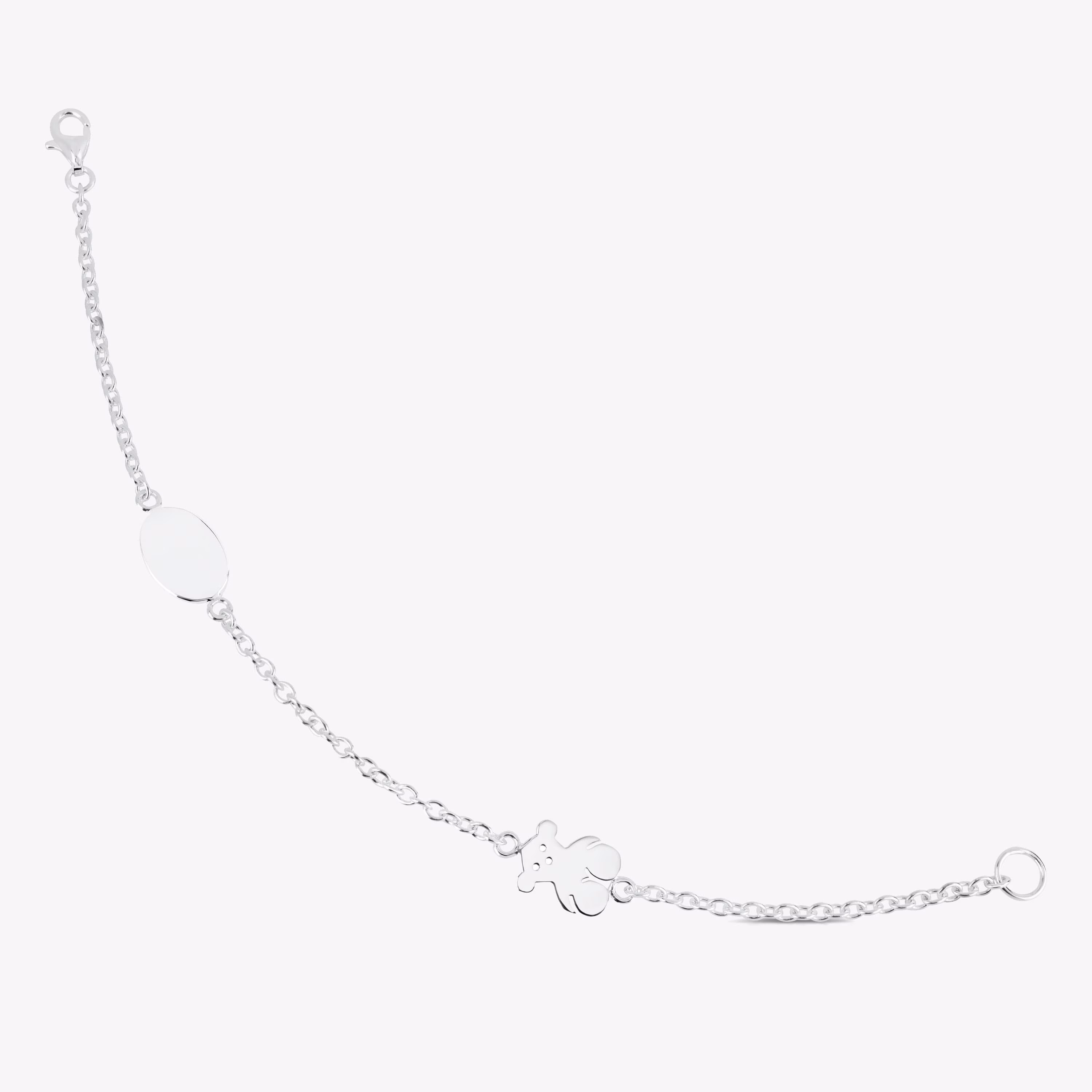 Pulsera cadena de plata con motivo TOUS Bear