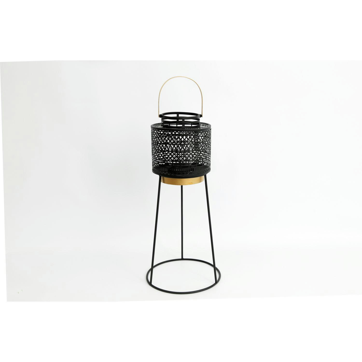 OIKIO - Lanterne sur pieds exotique oikio h. 59 cm noir