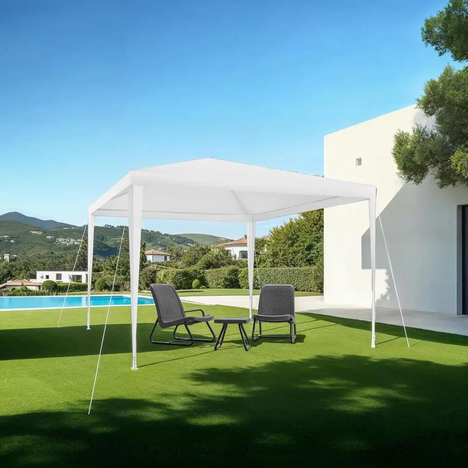 tectake Paviljoen Farah, waterdicht, steeksysteem, 3x3m, Wit