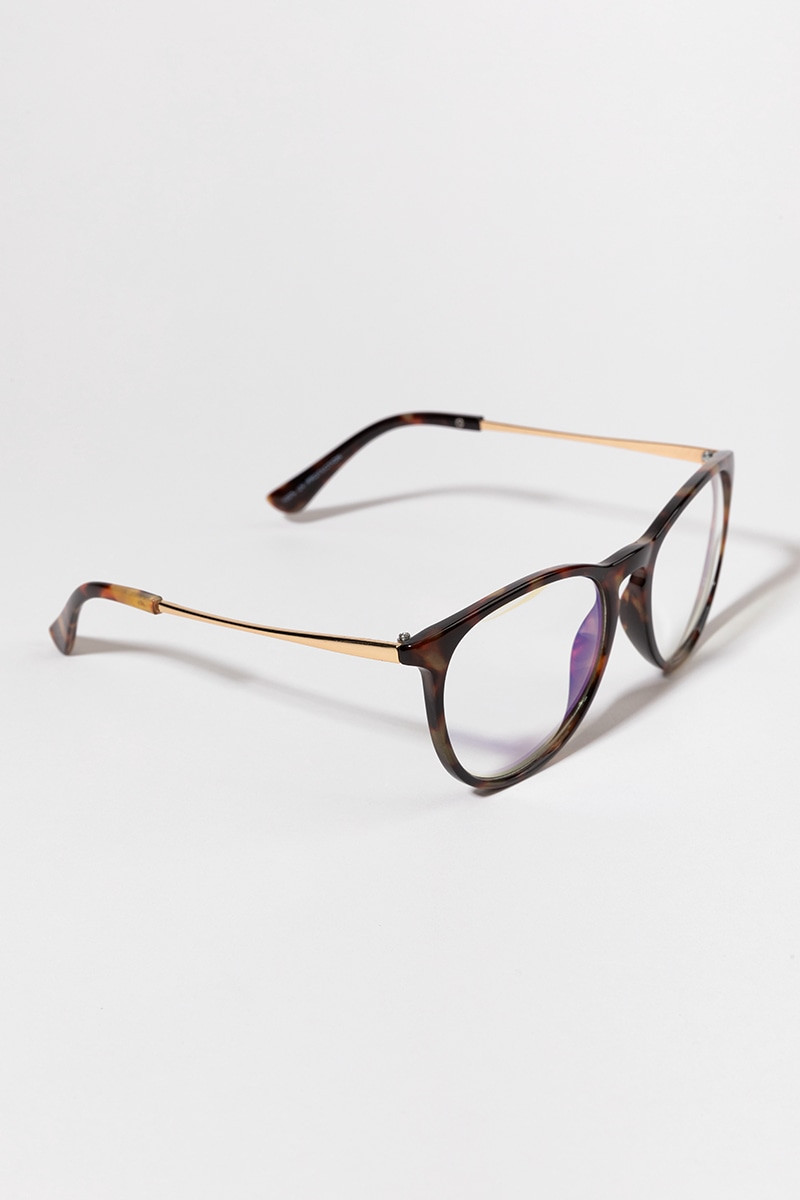 Kelsey Tortoise Round Blue Light Glasses