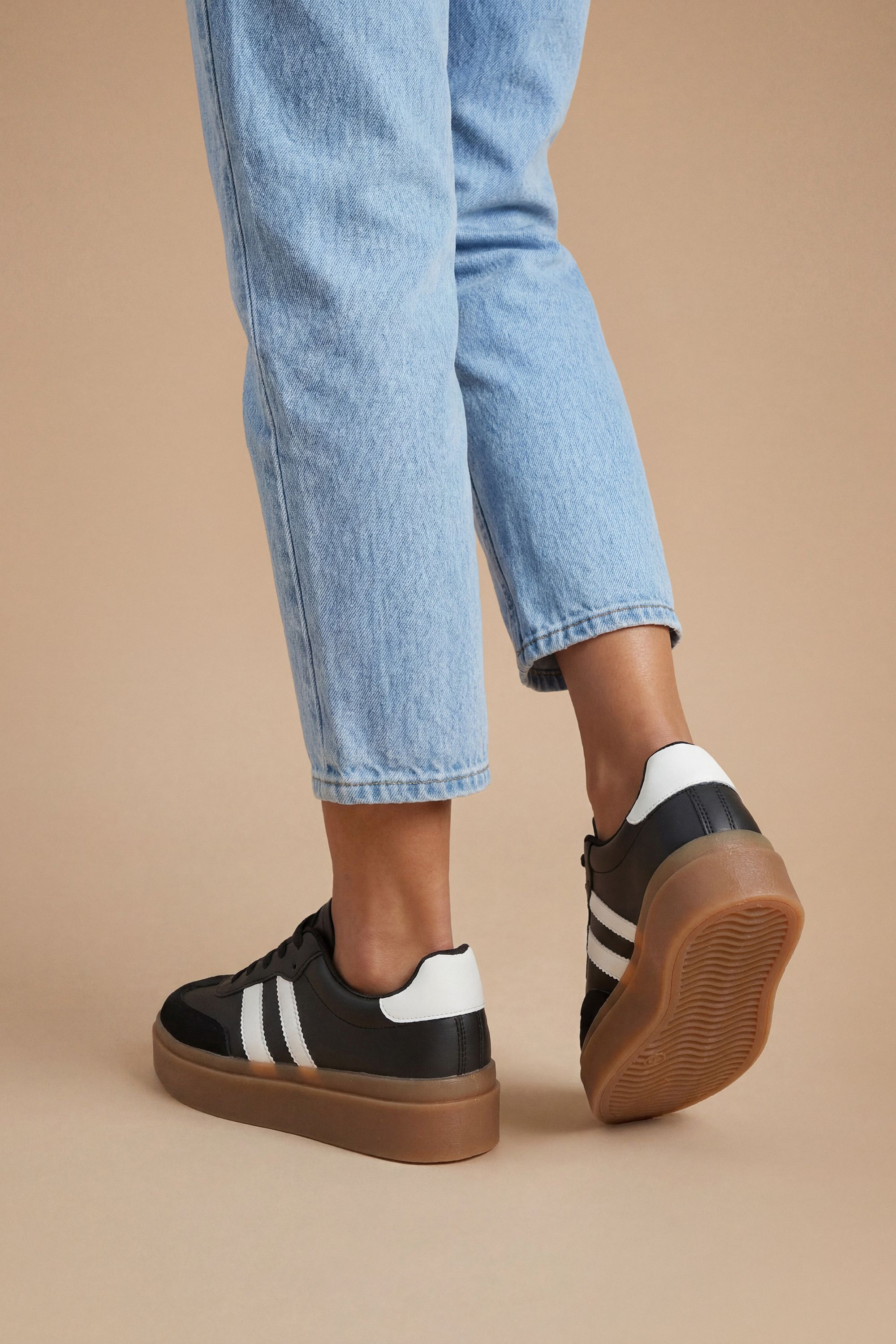 Dorothy Perkins Tony Faux Leather Lace Up Chunky Trainers