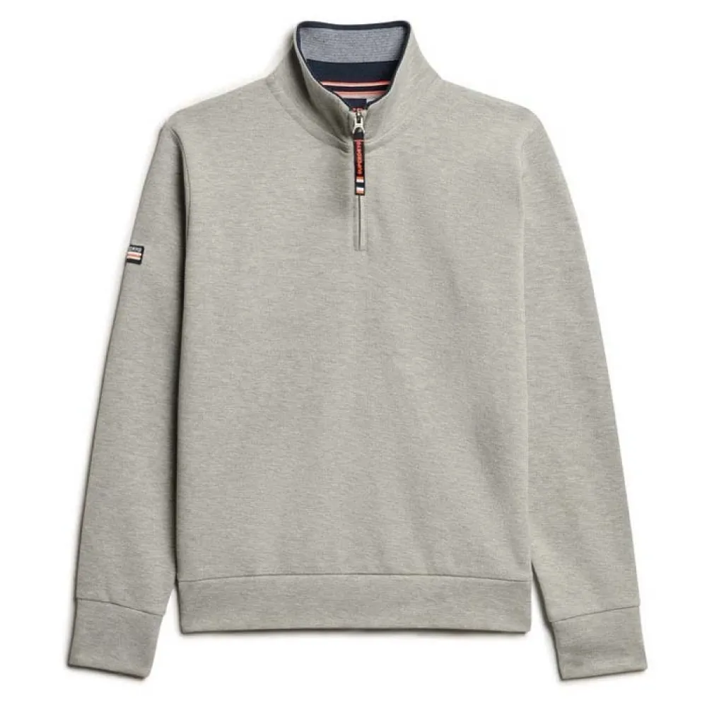 Superdry Core Pique Henley half zip sweatshirt
