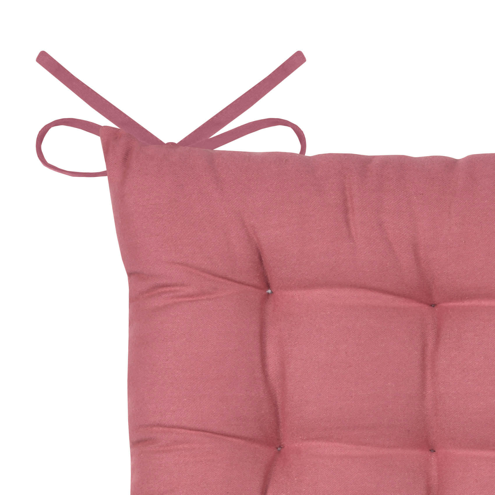 - Galette de chaise unie et classique coton prune 38x38 cm