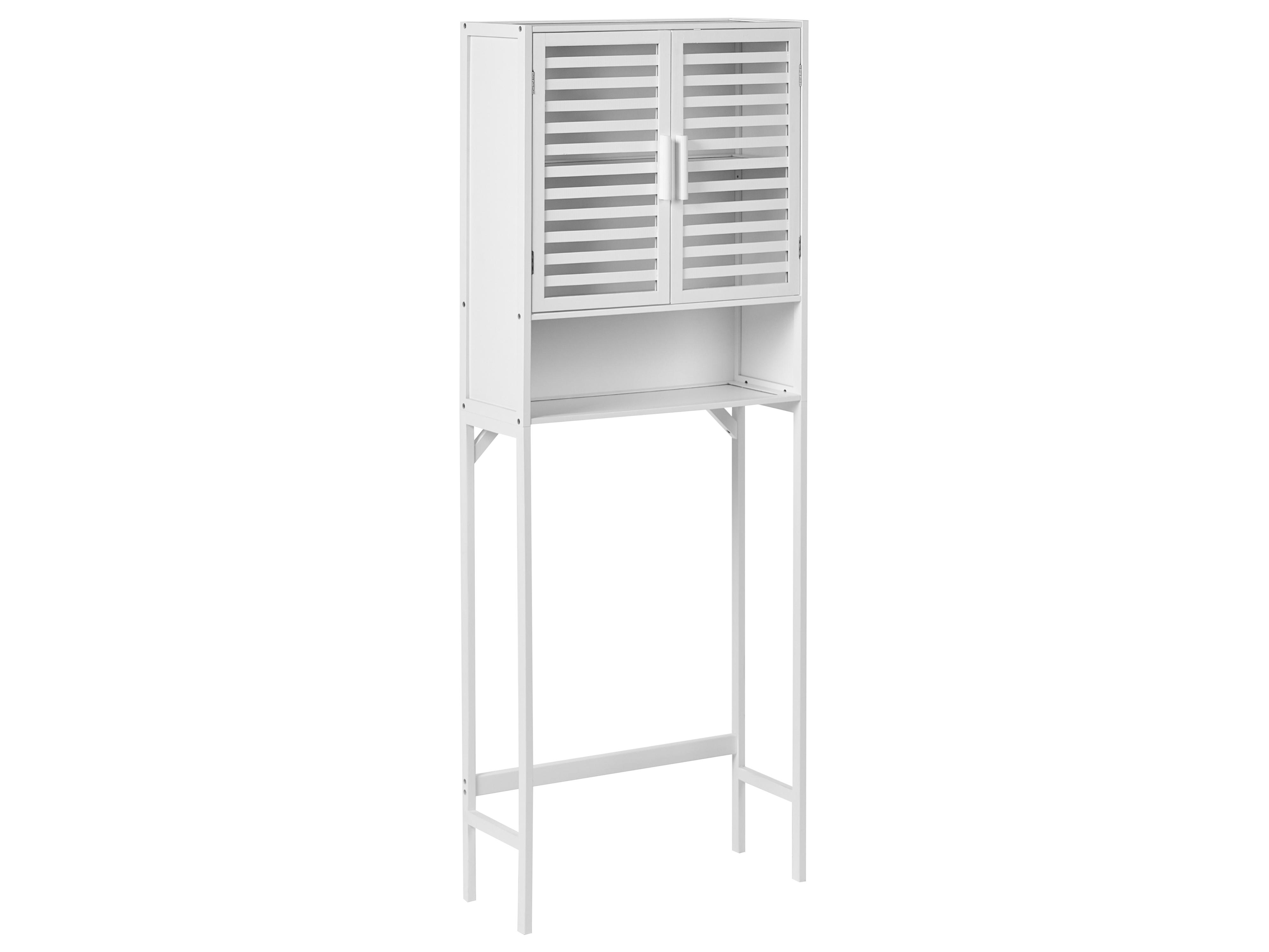 Bathroom Cabinet OKARCHE Bamboo 63 cm White