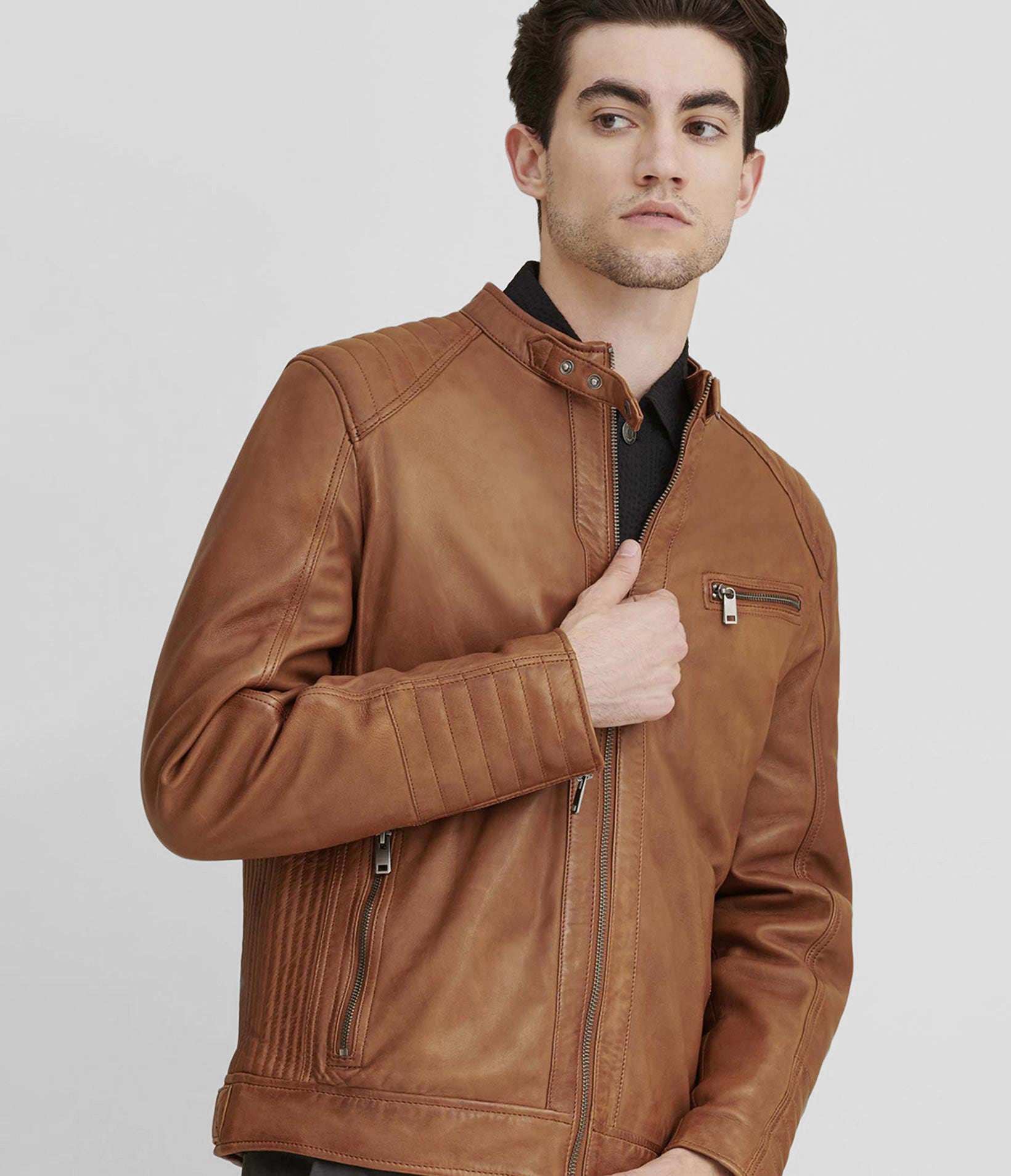 Caleb Quilted Leather Jacket