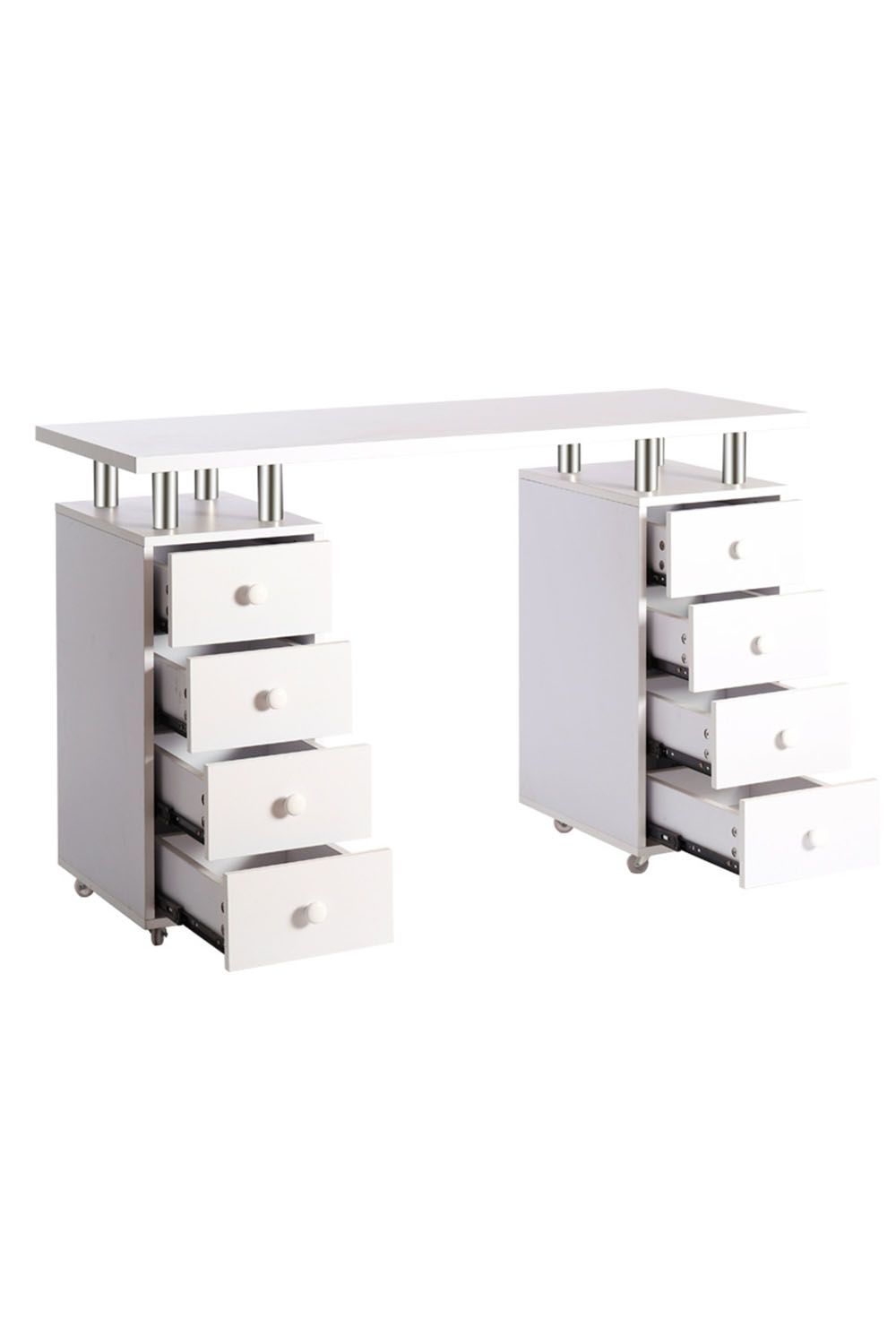 The hot sale Manicure Station with Wrist Rest and 8 Storage Drawers