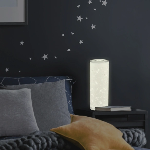 LED-Tischleuchte »YOTA«, silberfarben, Höhe: 35,2 cm, inkl. Leuchtmittel