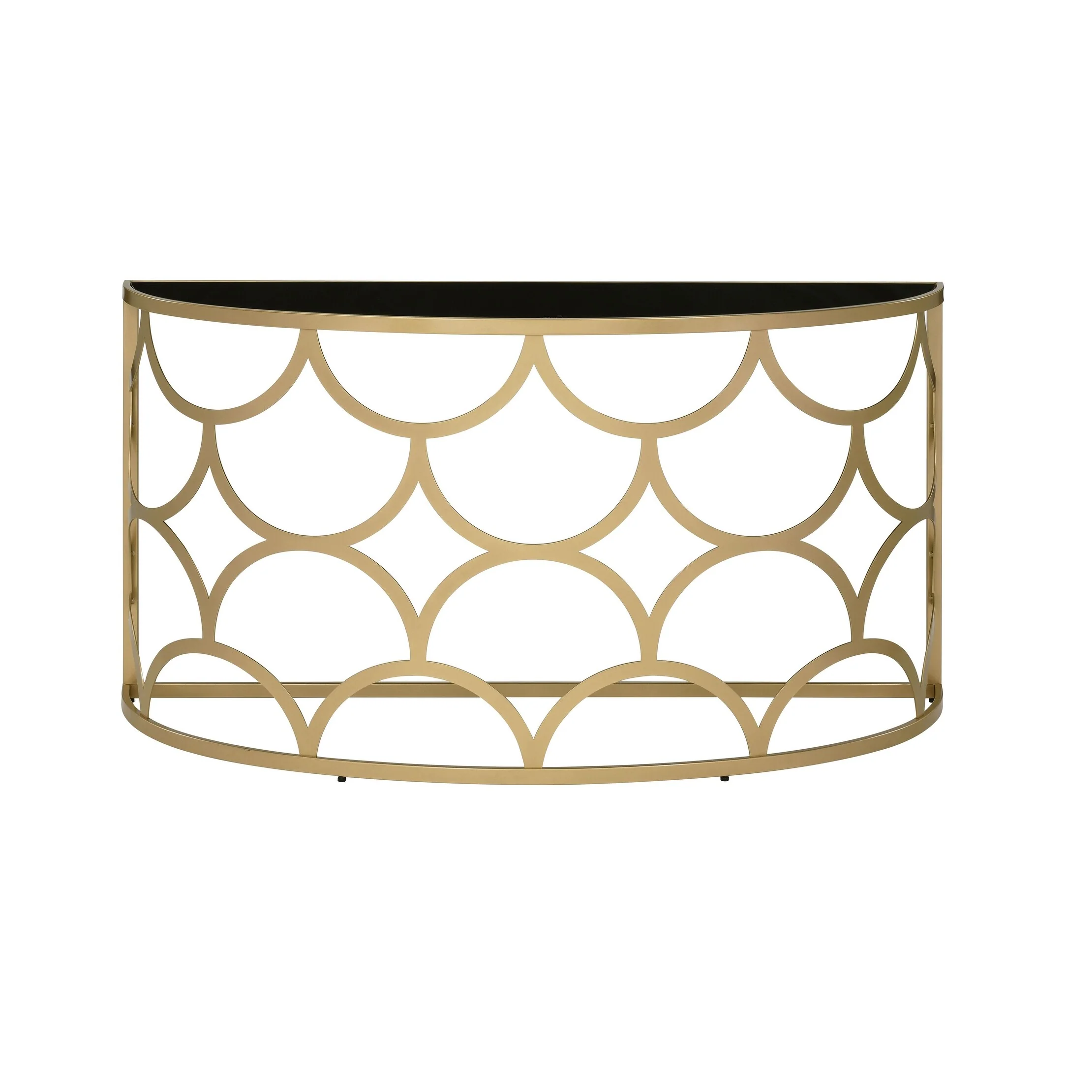ACME Altus Console Table in Gold and Black