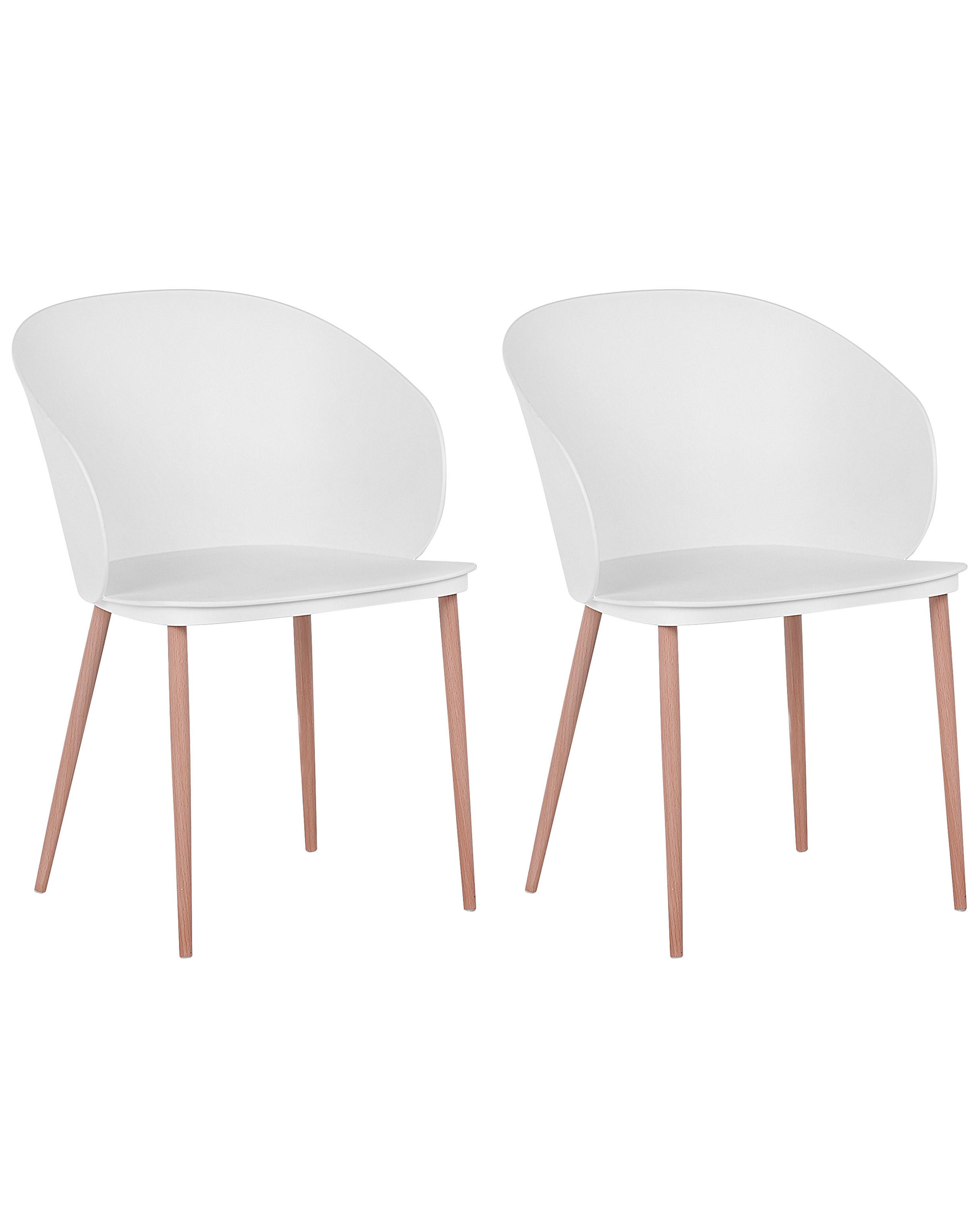 Set of 2 Dining Chairs BLAYKEE White