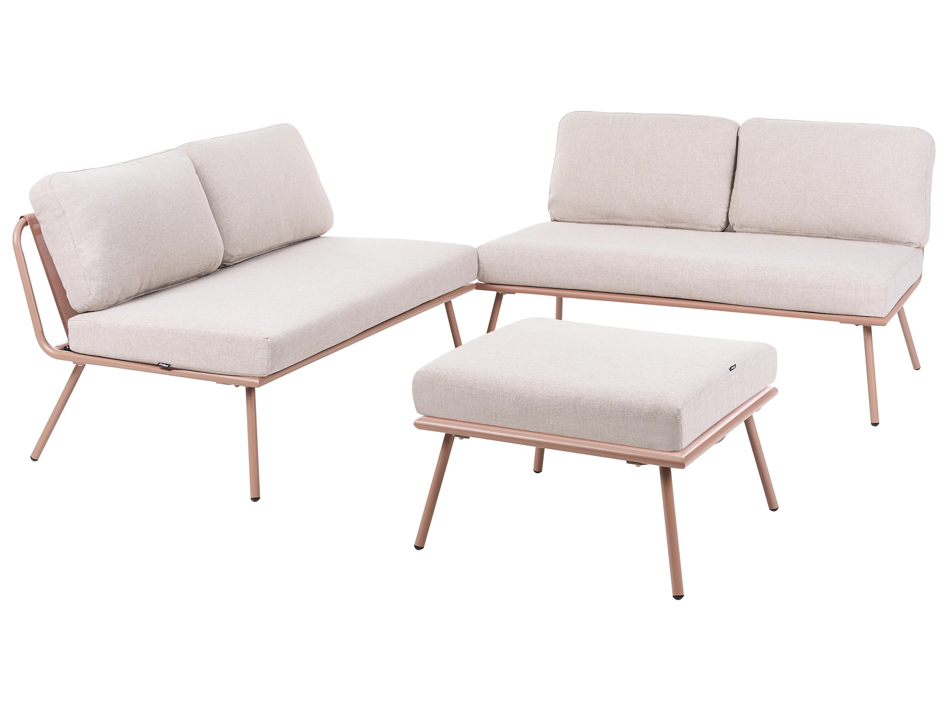 Garden Corner Sofa with Table 4 Seater CACCAMO Beige