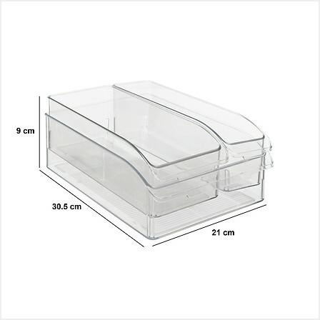Zestaw 3 organizerów smart fridge do lodówki transparentny