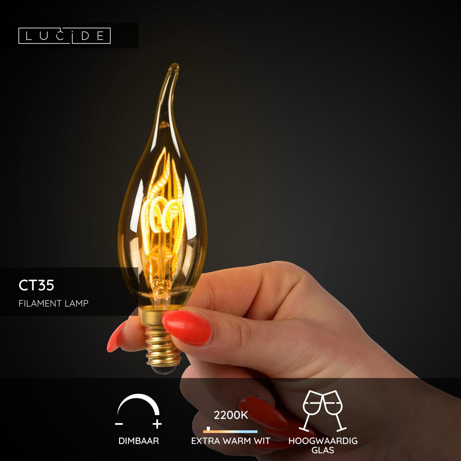 Lucide CT35 Filament lamp - Amber (set van 3)