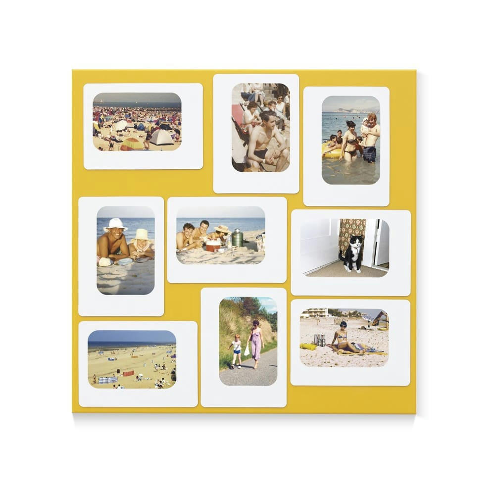 M9 - Pèle mèle magnétique jaune 45x45cm