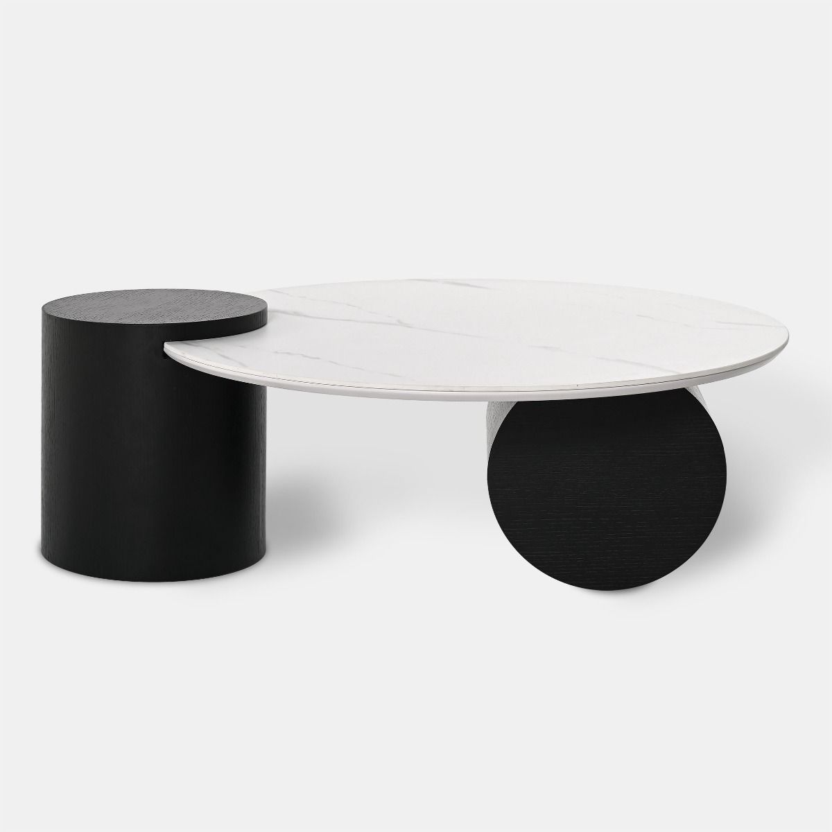 Set 2-óch stolików kawowych Casoria śr 92/106x37 cm