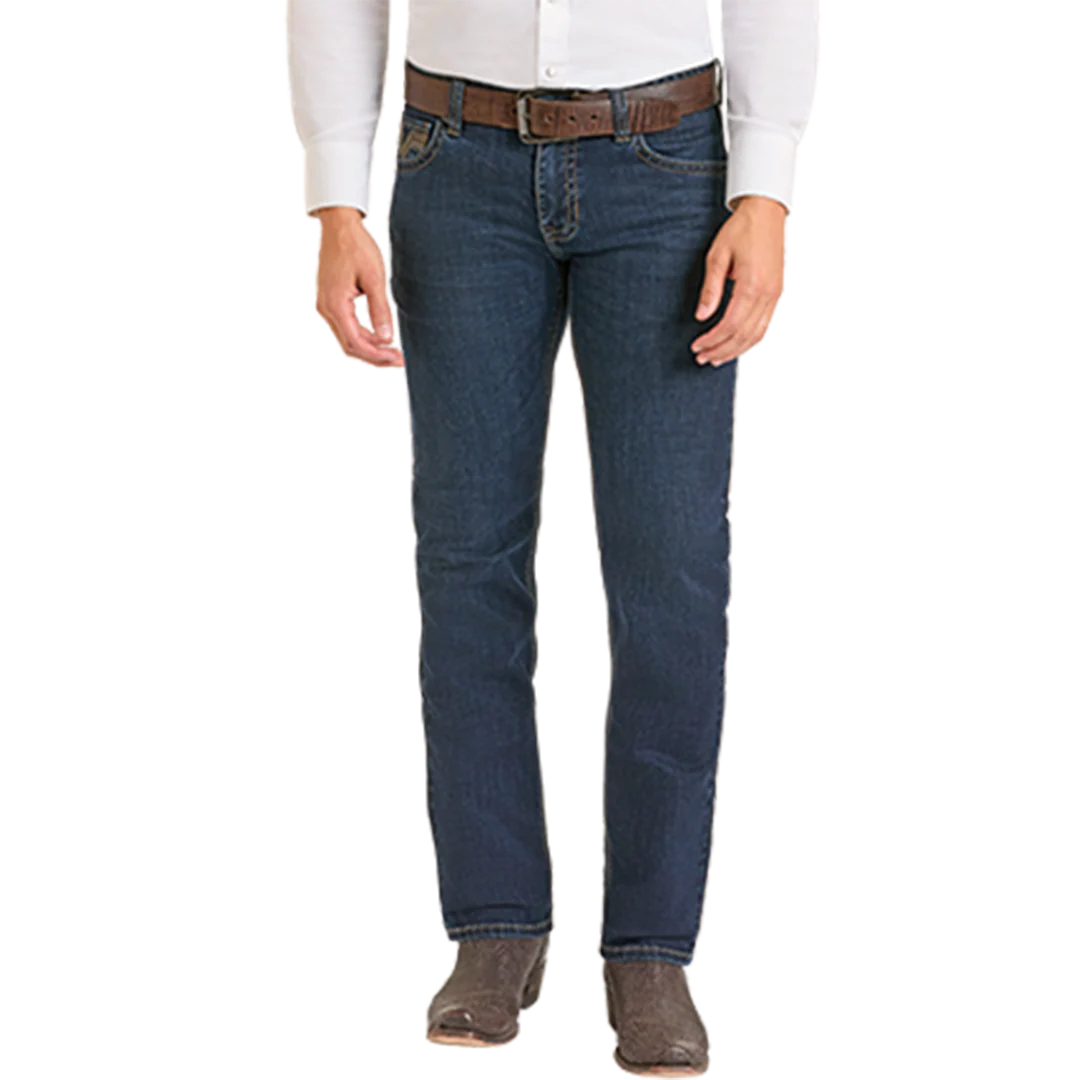 Мужские узкие прямые джинсы Rock & Roll Denim с вышивкой