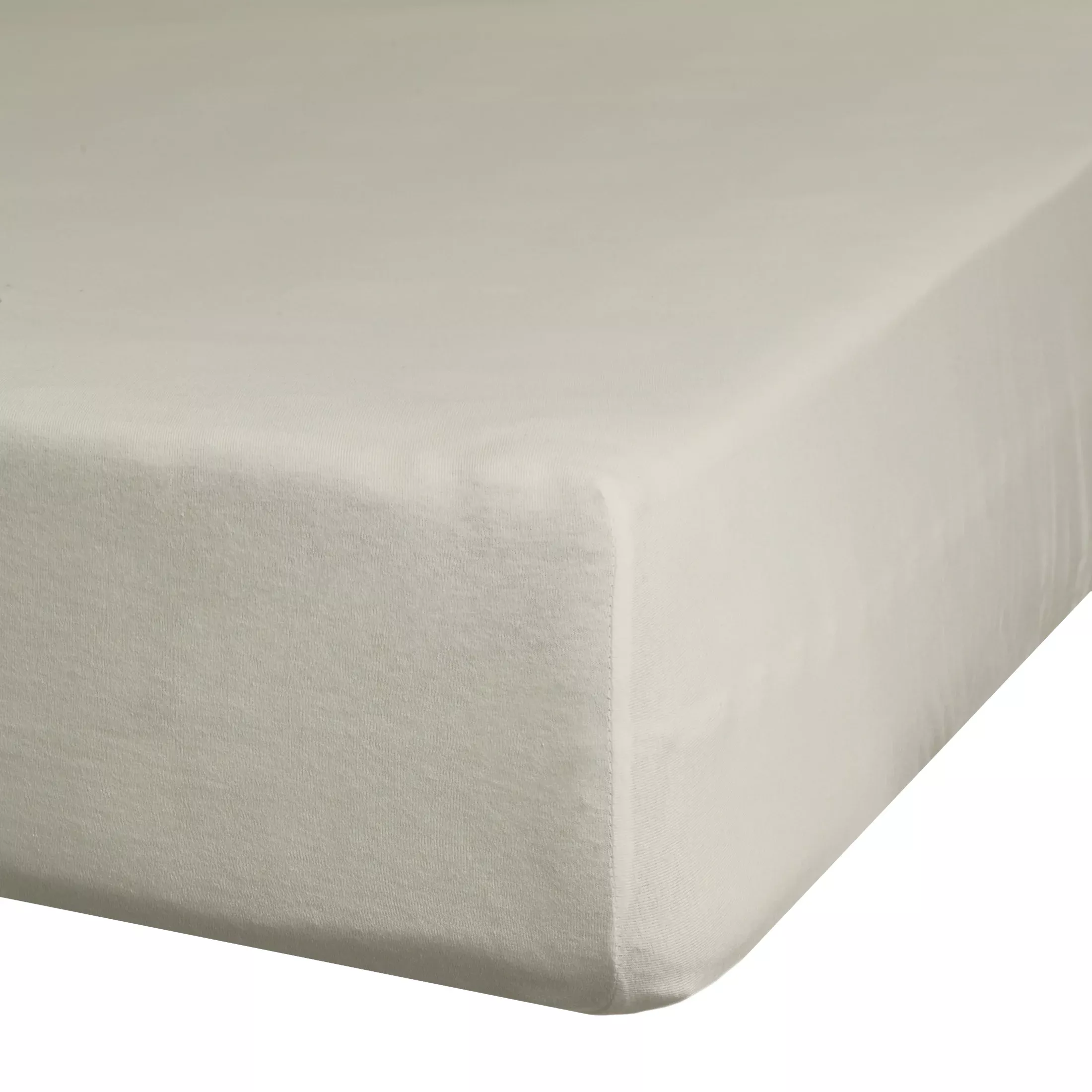 Prześcieradło gładkie z gumką 160x200 cm z satyny bawełnianej kolor szarobeżowy 125 g/m2 NOVA 3