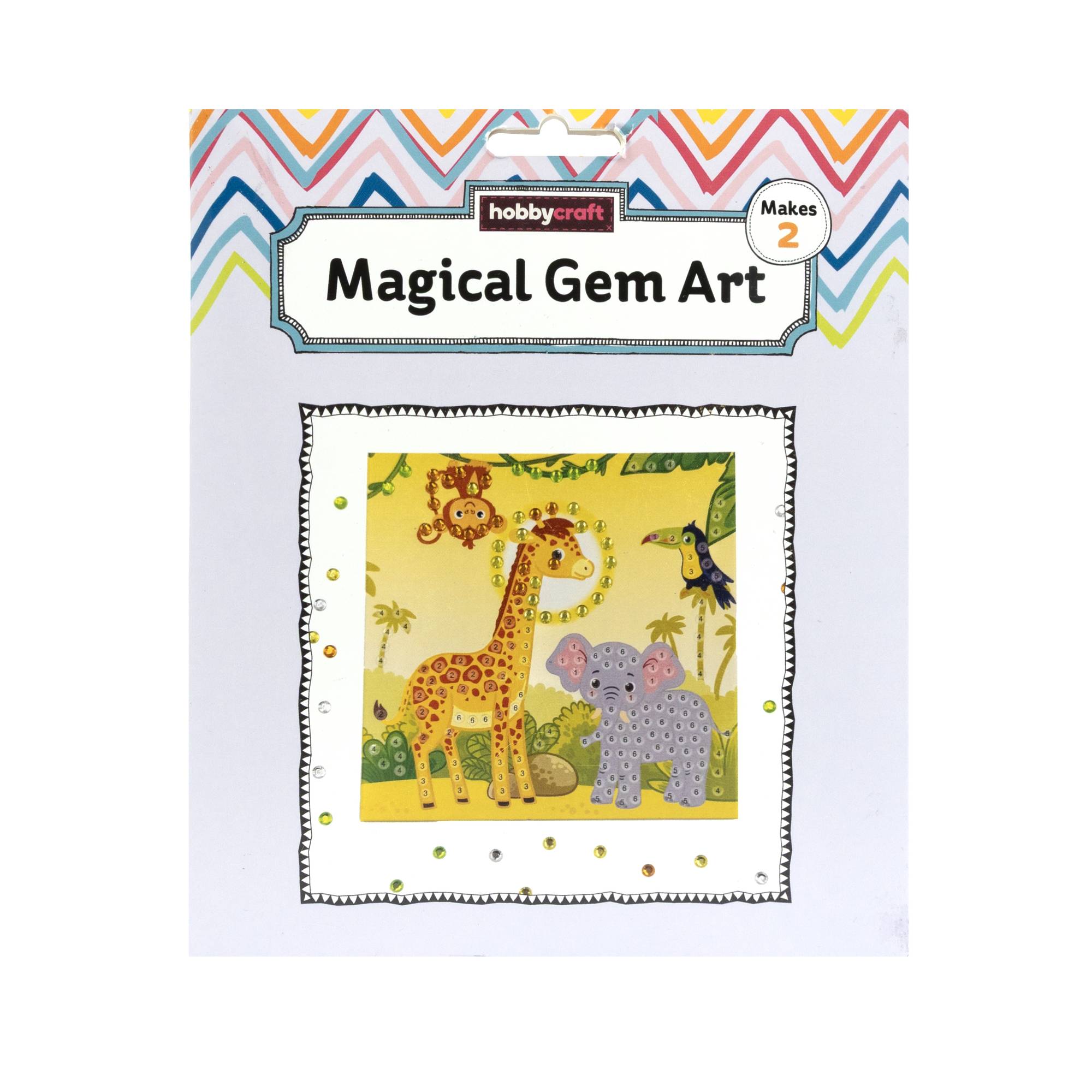 Jungle Animals Magical Gem Art Kit