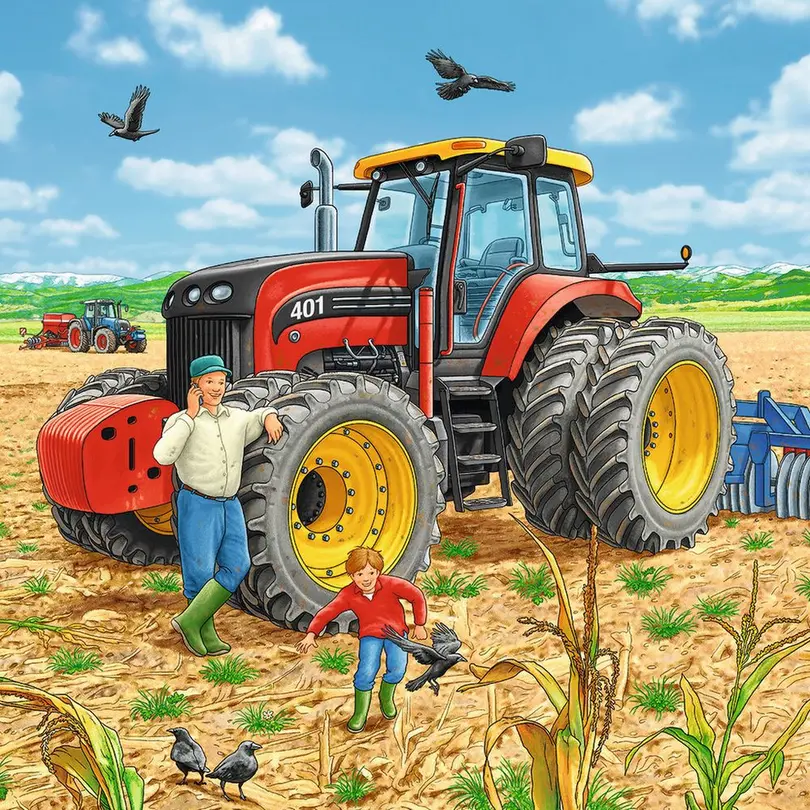 Puzzle 3er-Set Grosse Maschinen