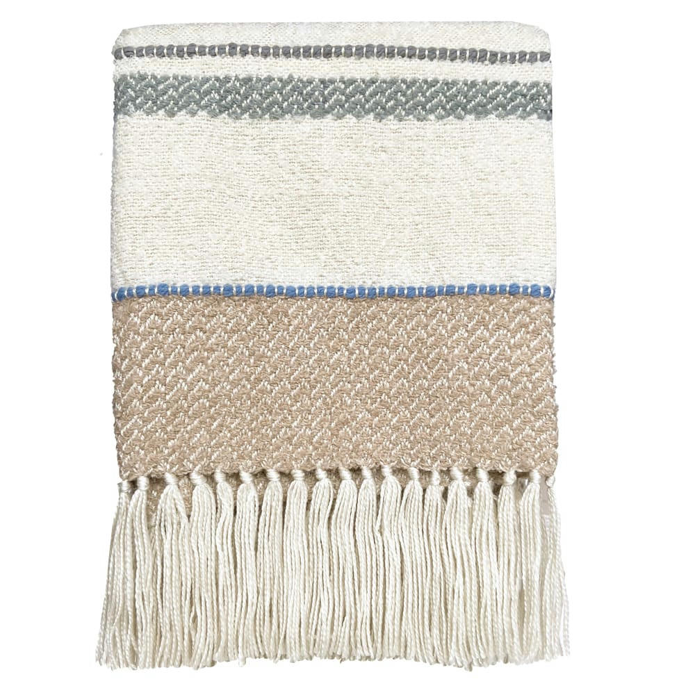 VUE SUR LA MER - Plaid bouclé vue mer multicolore 125x150