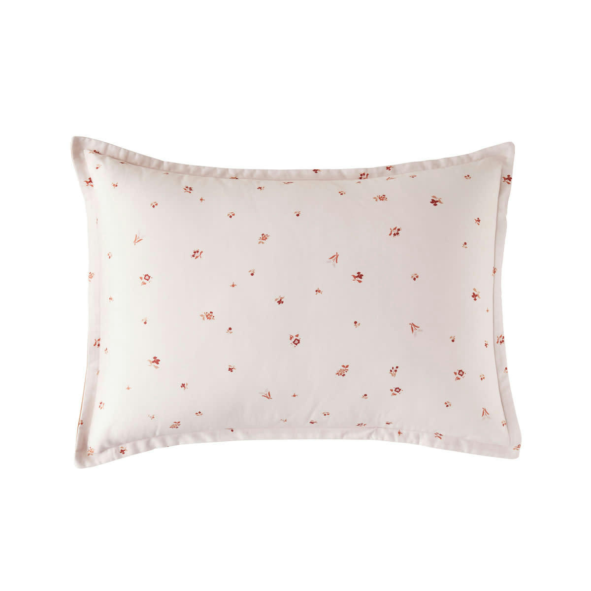 IMPRESSIONNISTE - Taie d'oreiller imprimée en satin de coton beige 50x70