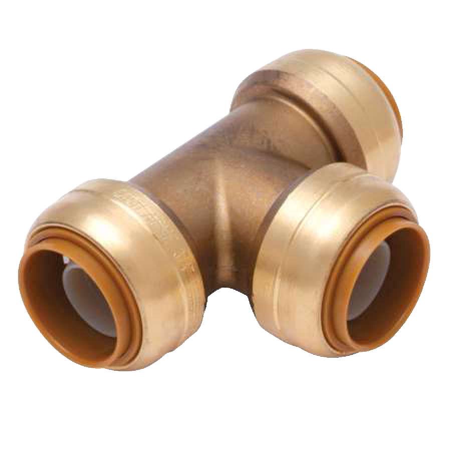 Waterline Push N' Connect Tee Fitting, 3/4-in