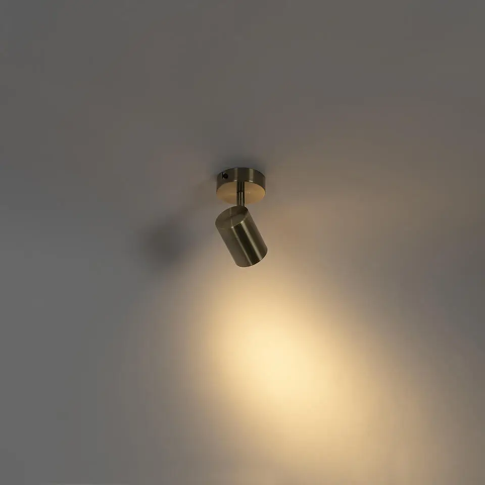 Qazqa verstelbare plafondspot jeana bronskleurig gu10