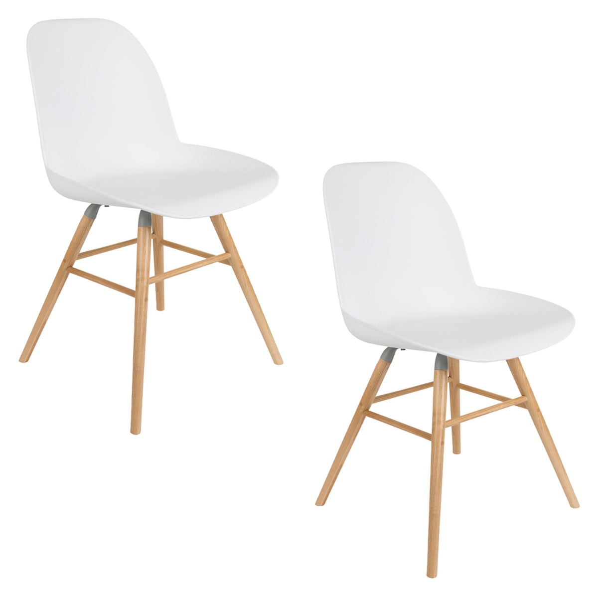 Zuiver Albert Kuip Eetkamerstoelen Wit - Set van 2