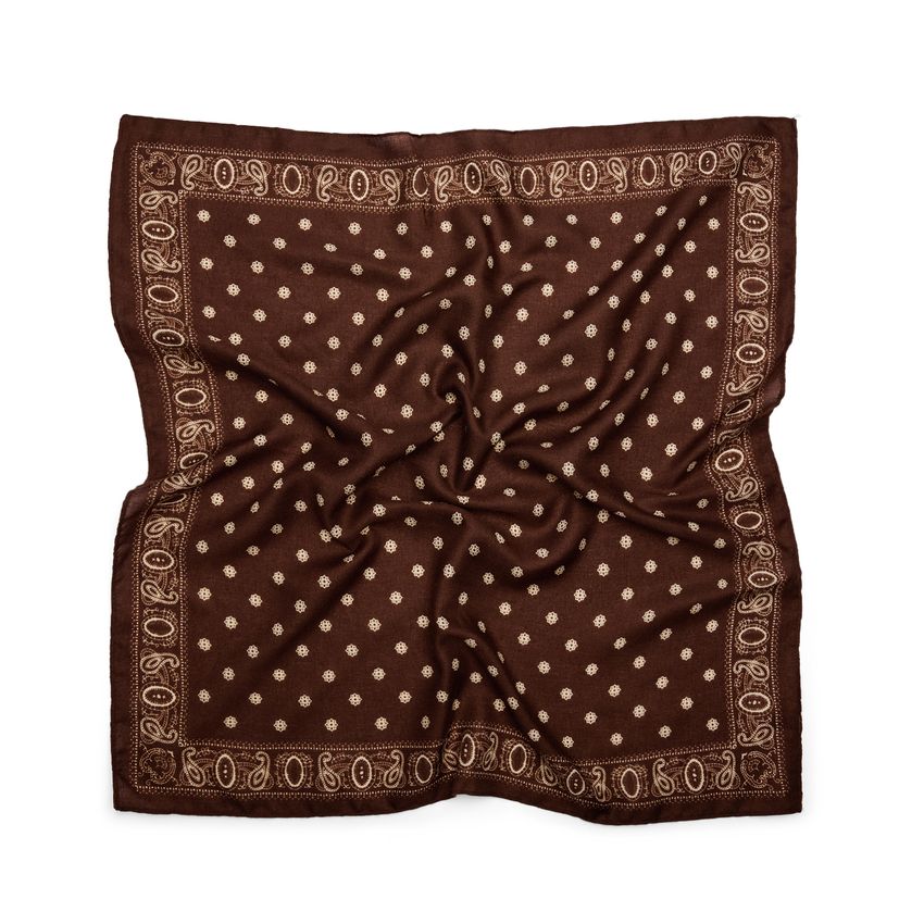 Manfield Bruin sjaaltje met beige details