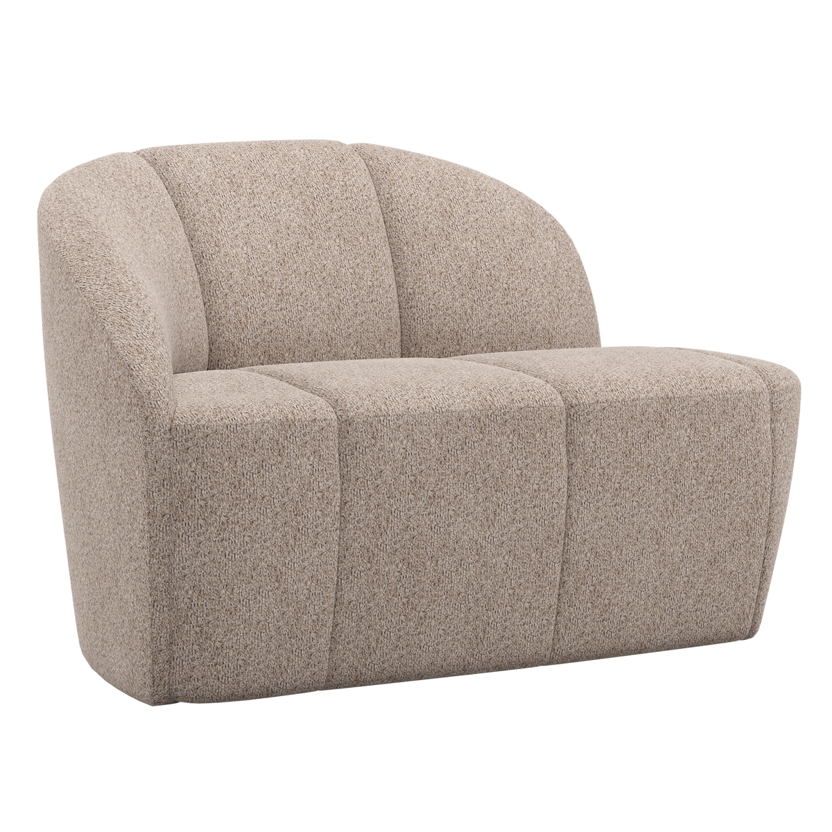WOOOD 2-zits bankje links Mojo - Wollig - Donkerzand - 73x112x77