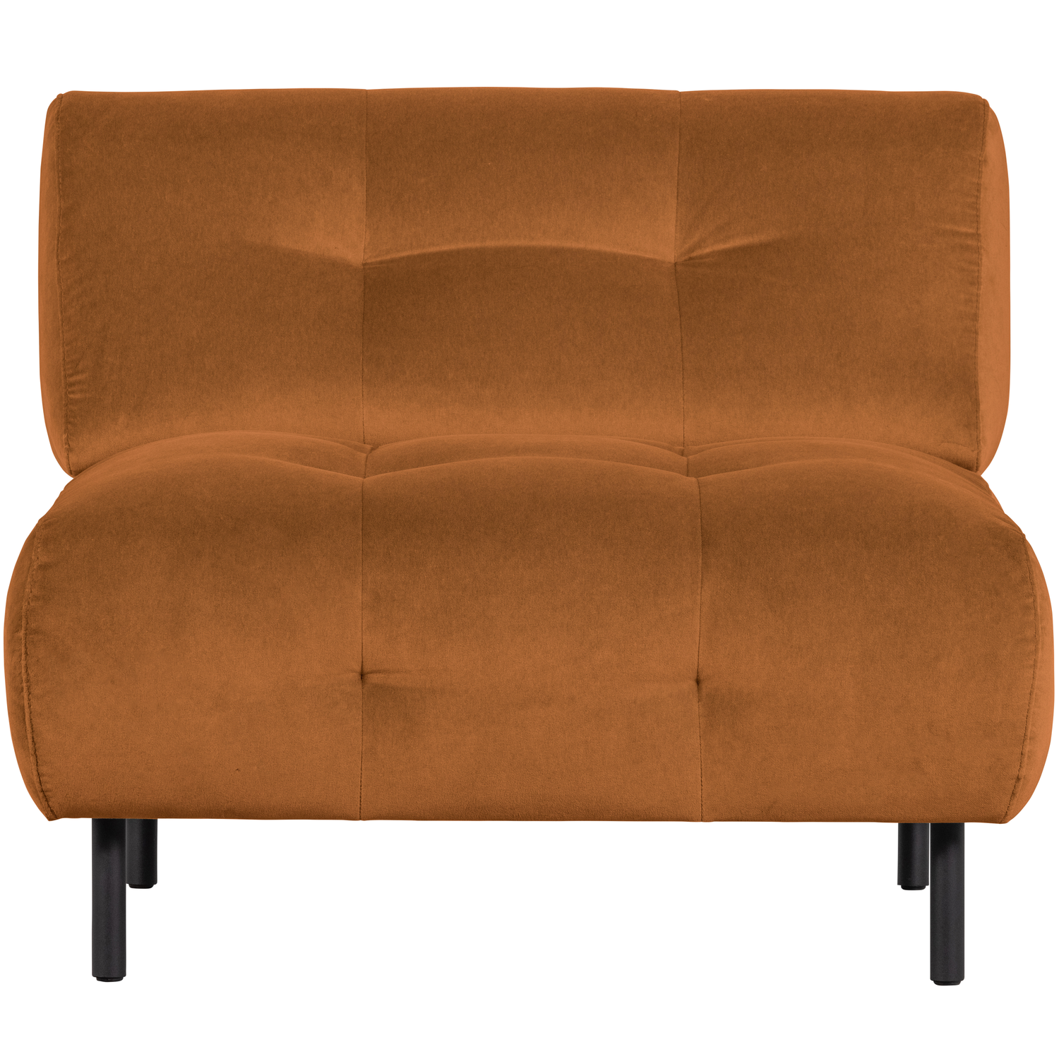 WOOOD fauteuil Lloyd - Velvet - Cinnamon - 75x90x90