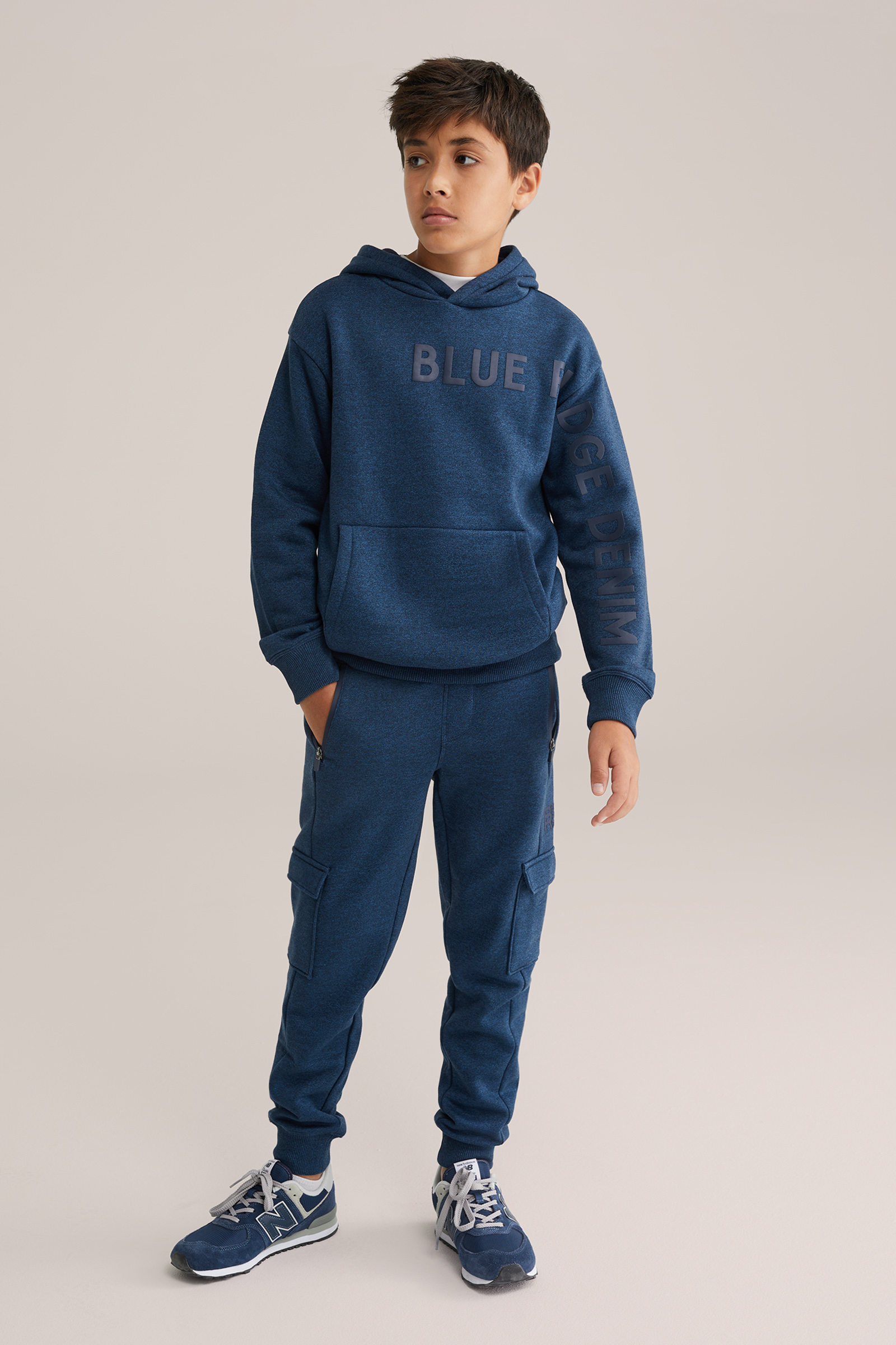 Jongens regular fit joggingbroek met cargozakken