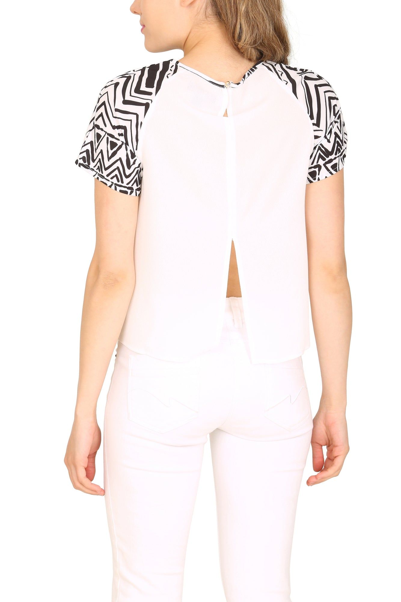Cutie London Monochrome Aztec Top