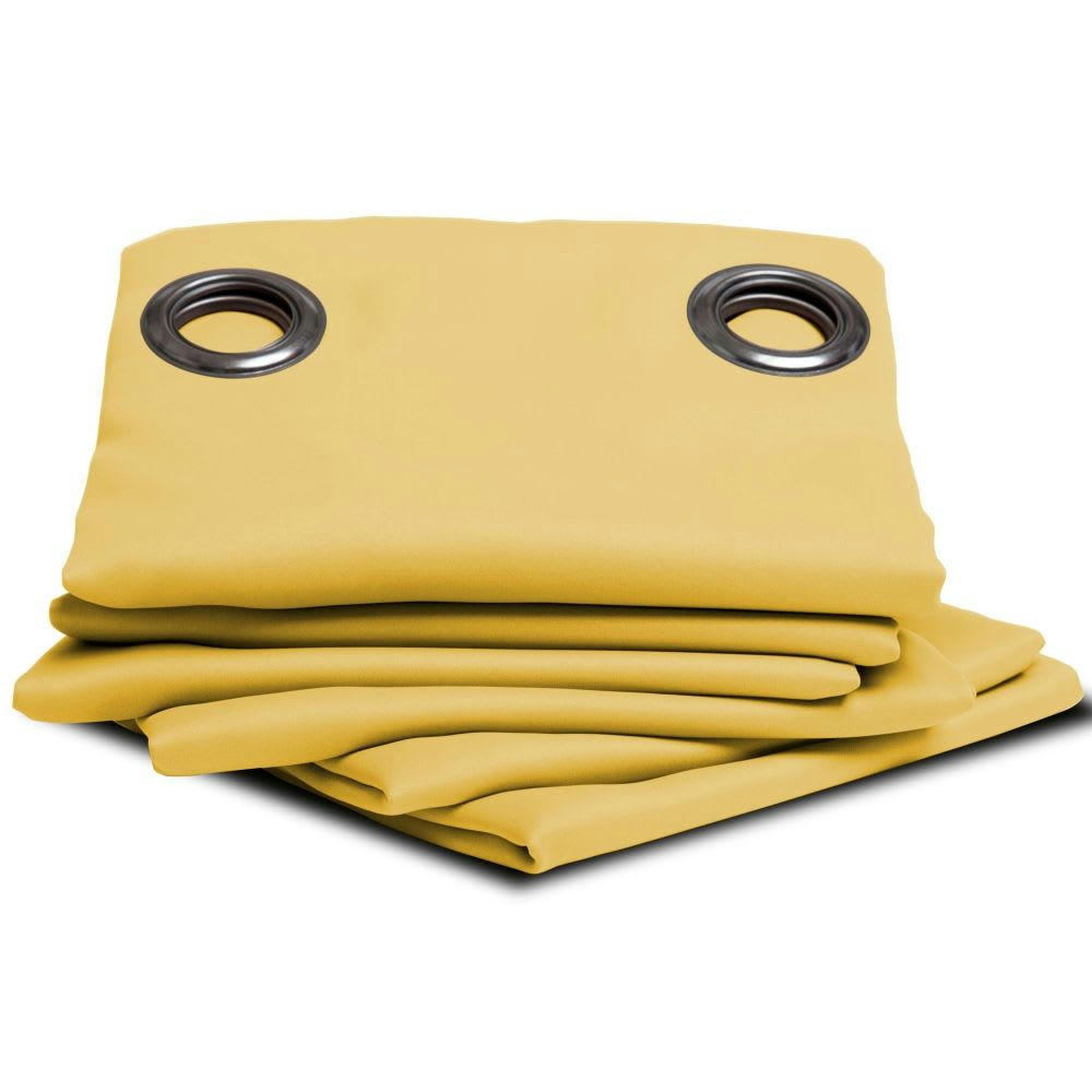 - Rideau occultant jaune 140 x 260