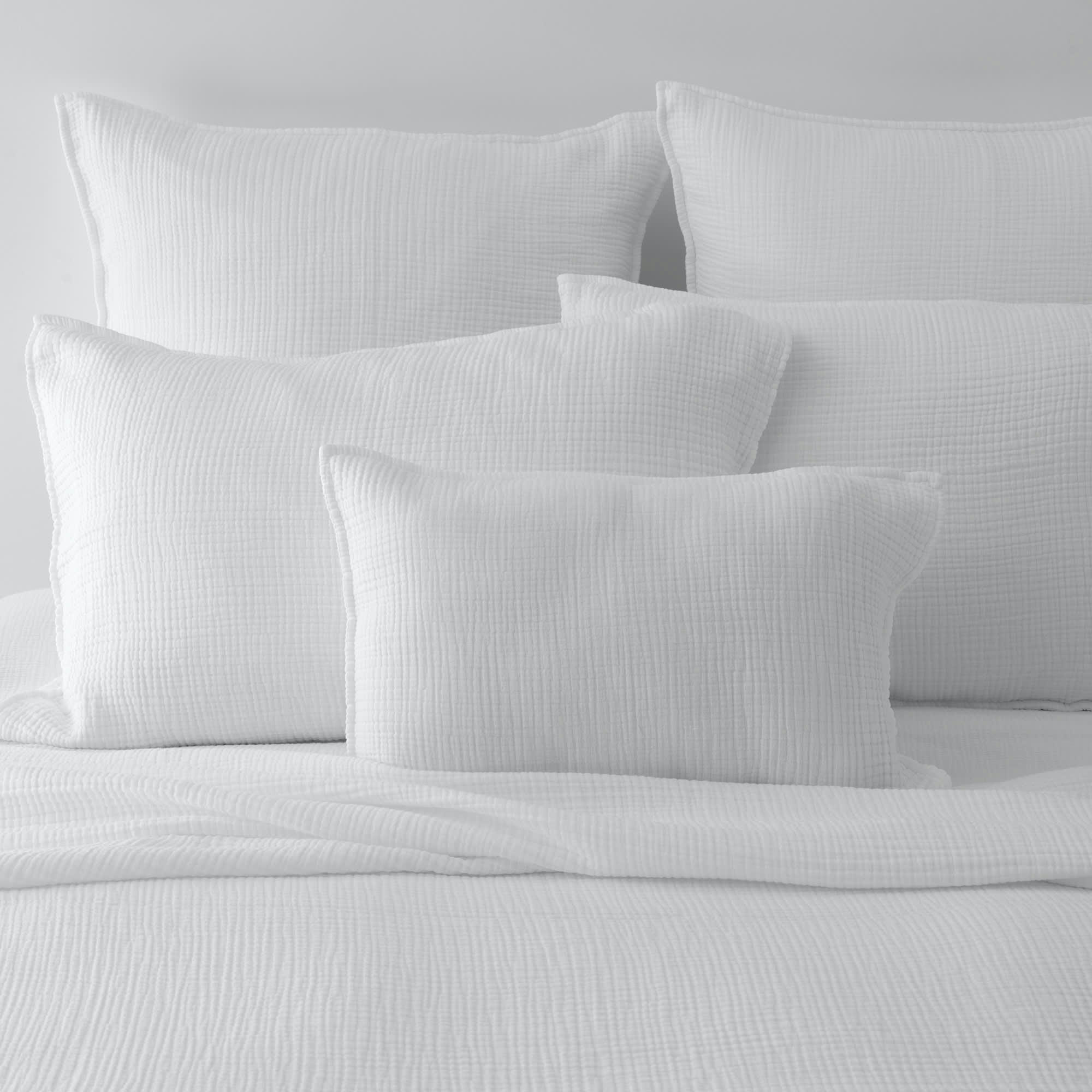 GAZE DE COTON - Dessus de lit gaze de coton blanc 240X255 CM