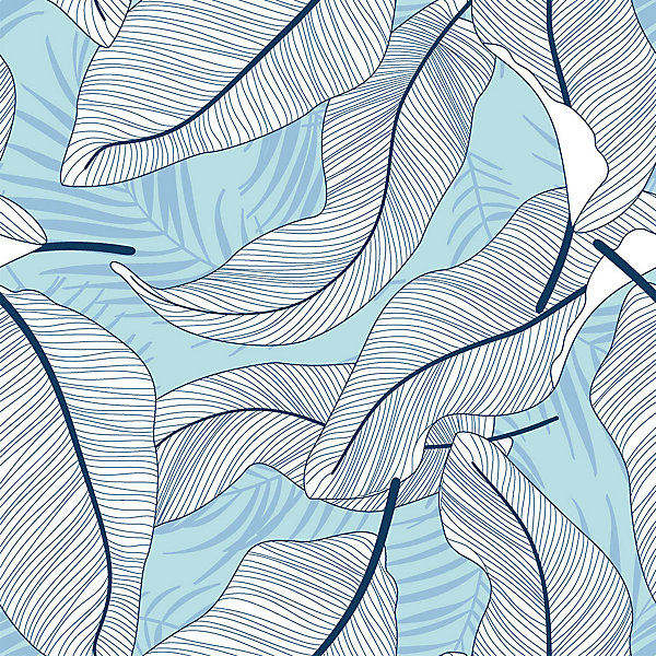 Crédence à coller Palmier Bleu 300 x 60 cm