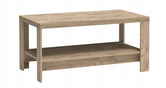 Ława NATURAL 120 cm dąb ribbeck stolik kawowy prostokątny półka