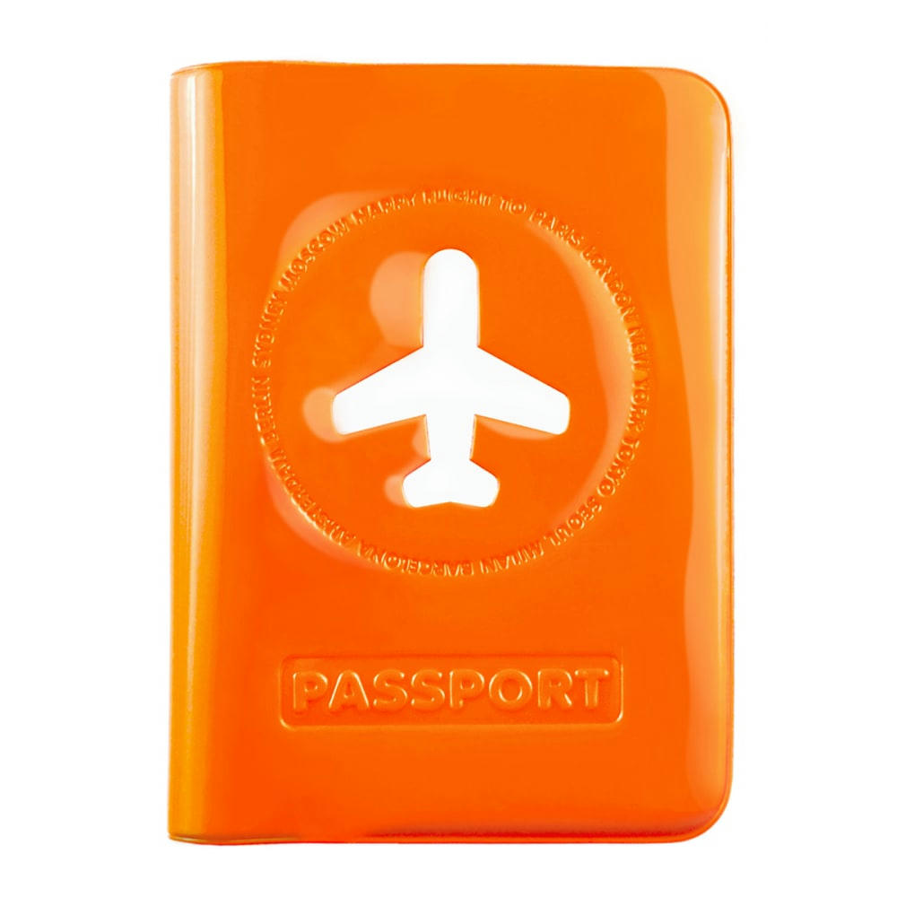 HAPPY FLIGHT - Protège passeport happy flight pvc orange