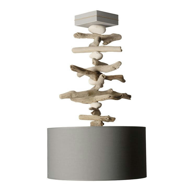 ESPRIT DE LAGON - Suspension en bois gris