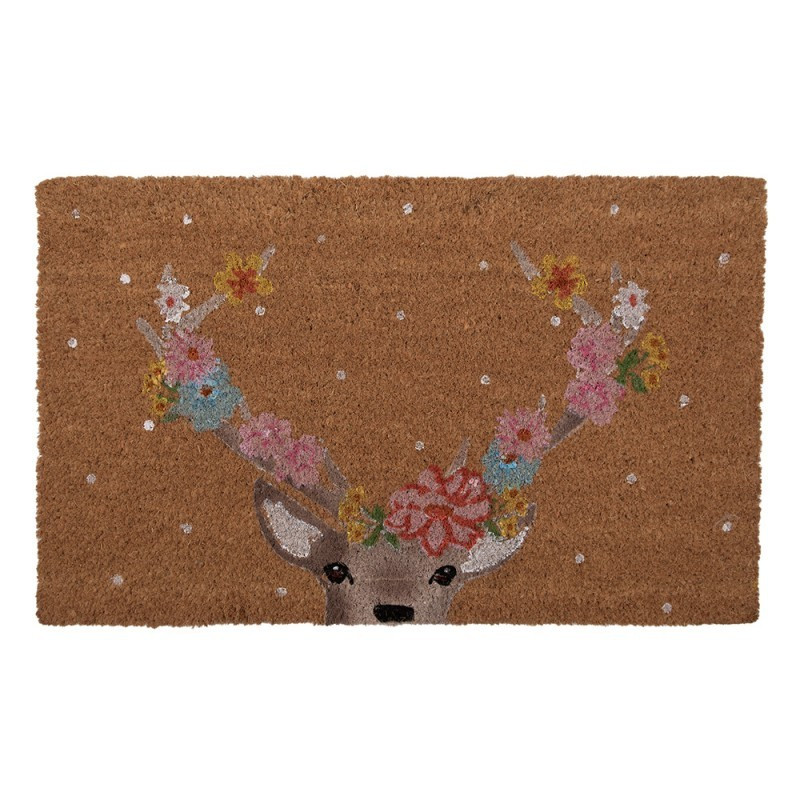 Wycieraczka wejściowa kokos Deer with Flowers
