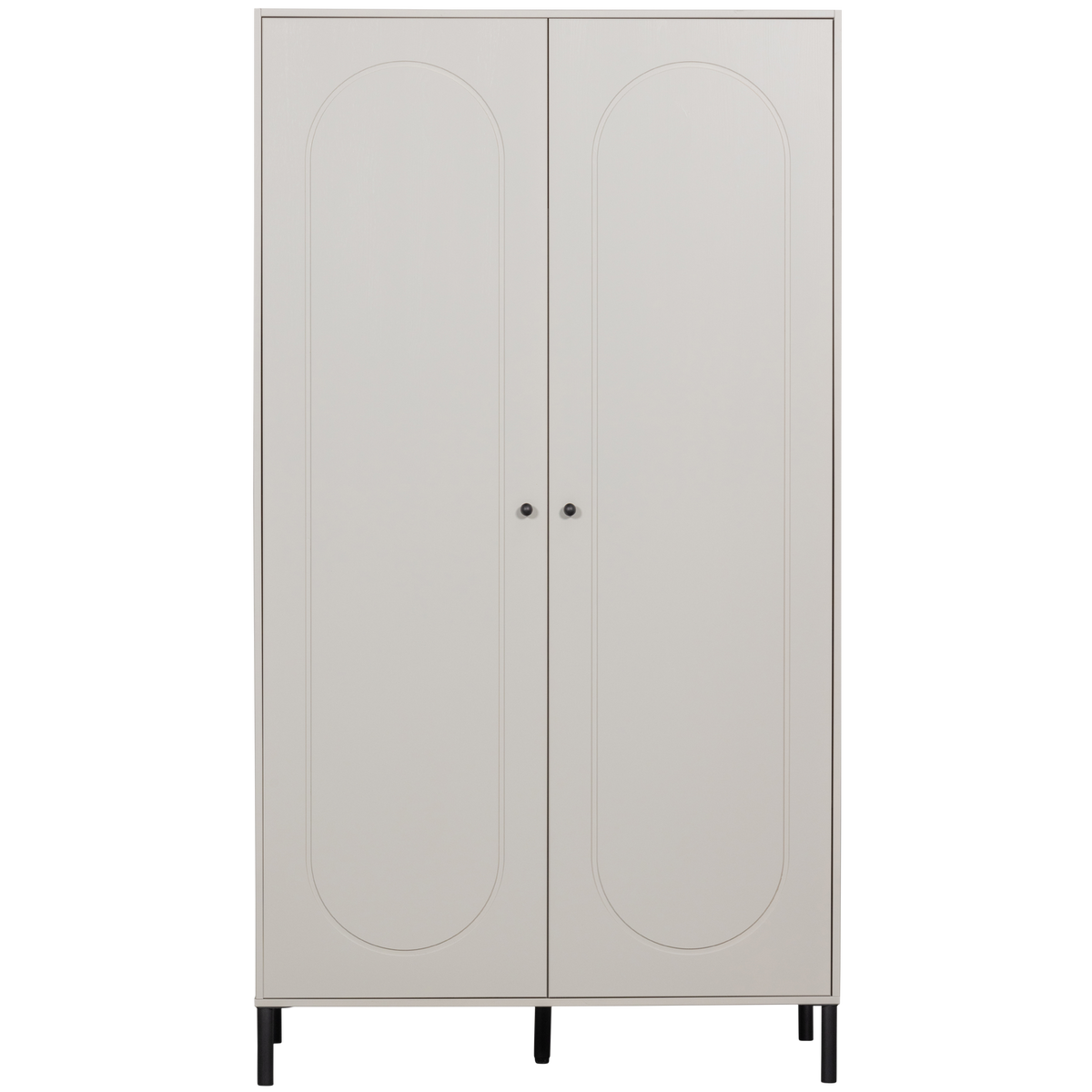 WOOOD garderobekast Xina - Grenen - Wolkengrijs - 202x110x58