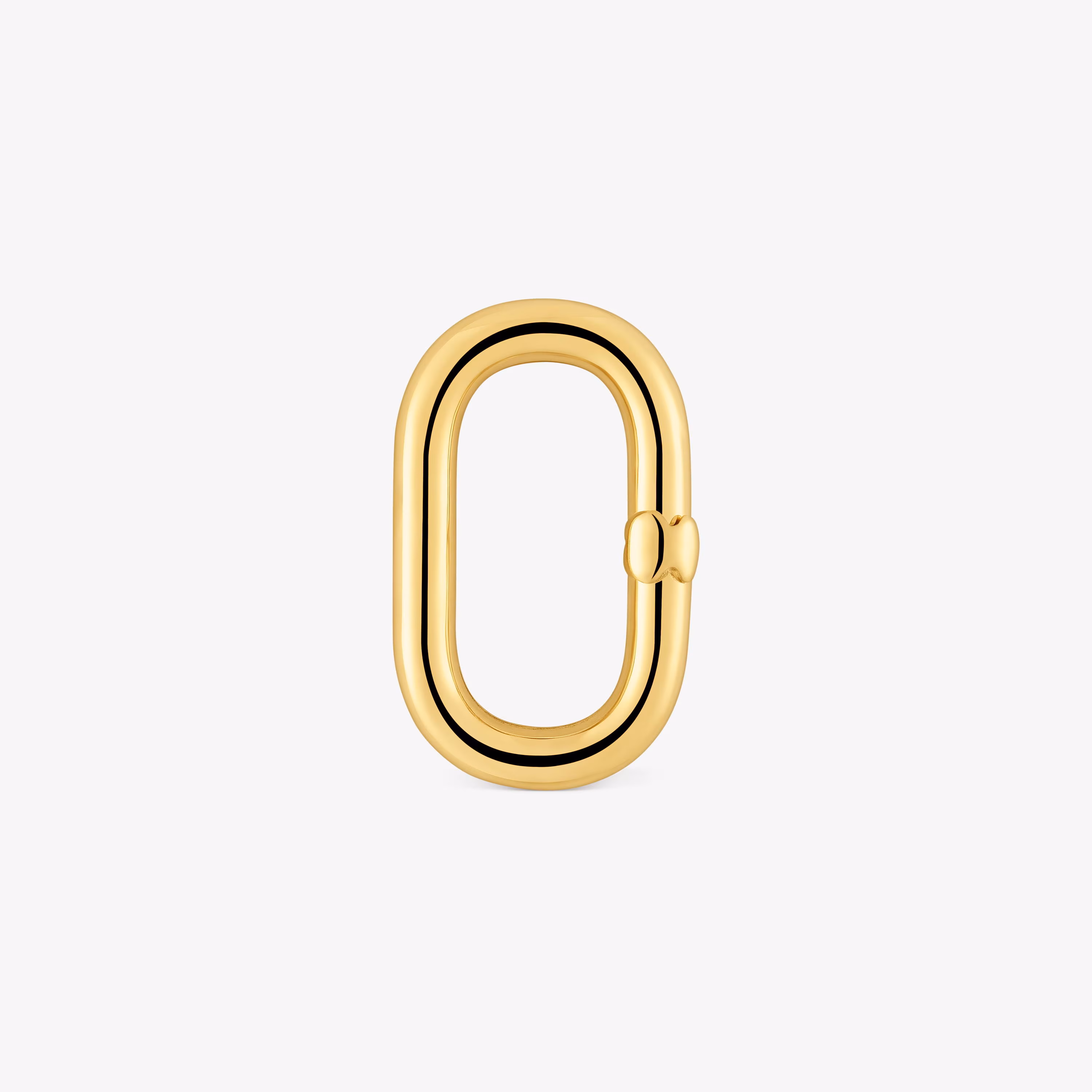 Anilla mediana con baño de oro 18 kt sobre plata Hold Oval