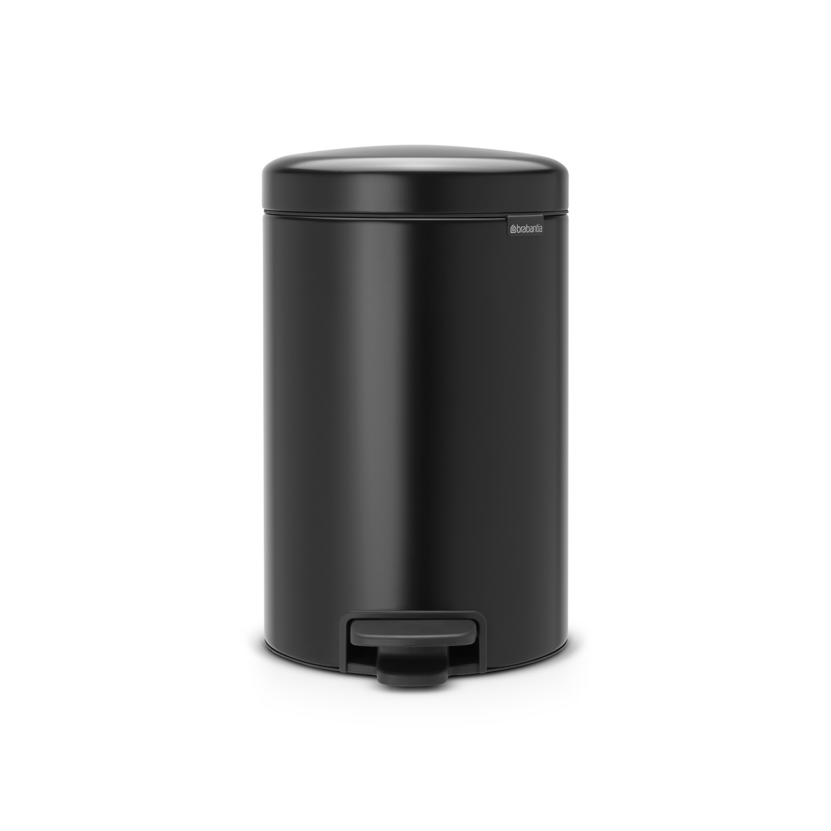Brabantia NewIcon Pedaalemmer, 12 liter, kunststof binnenemmer - Matt Black